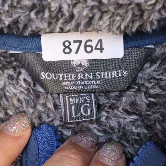 Southern Shirt Vest Men Large Gray Soft Full Zip Up Leeveless Outdoor Mock Neck - Picture 2 of 11